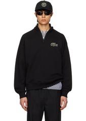 Lacoste Black Quarter Zip Sweater