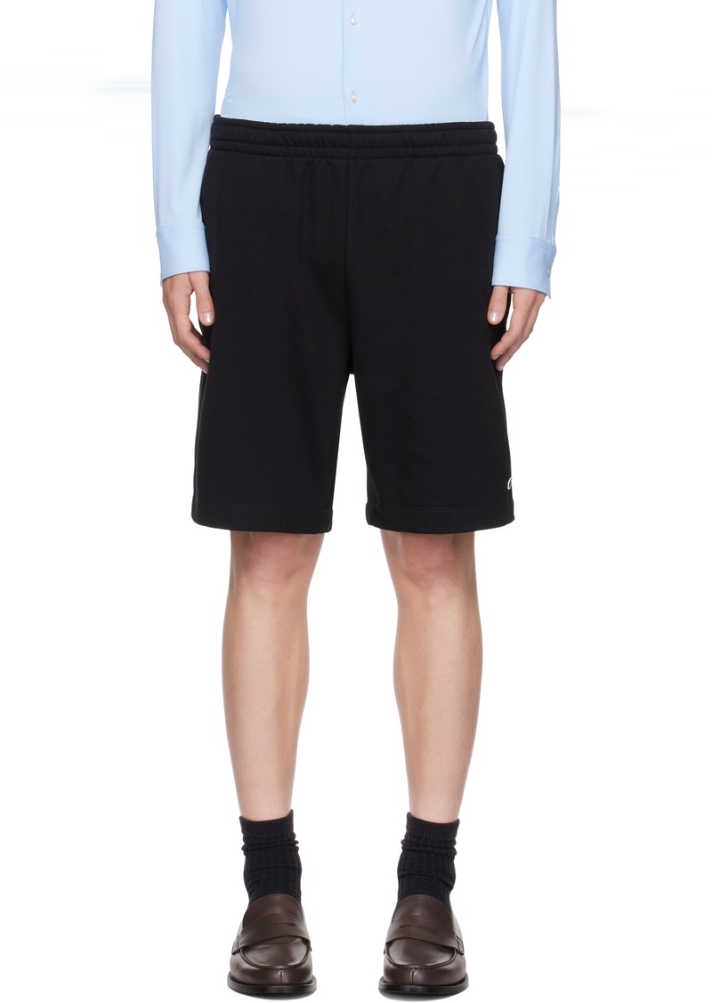 Lacoste Black Regular Fit Fleece Shorts