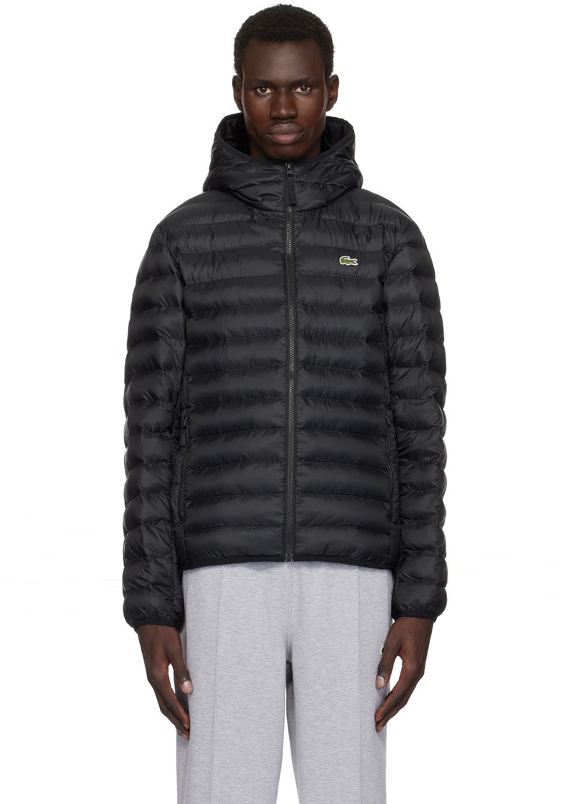 Lacoste Black Zip Puffer Jacket