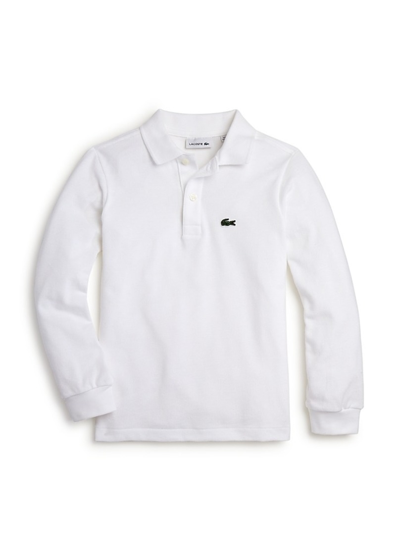 Lacoste Boys' Classic Pique Long-Sleeve Polo - Little Kid, Big Kid