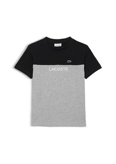 Lacoste Boys' Color Blocked Organic Cotton Tee - Little Kid