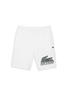 Lacoste Boys' Organic Cotton Contrast Logo Print Shorts - Big Kid