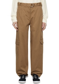 Lacoste Brown Cinch Belt Trousers