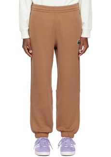 Lacoste Brown Embroidered Lounge Pants