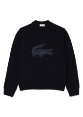 Lacoste Classic Fit Logo Patch Wool Blend Sweater