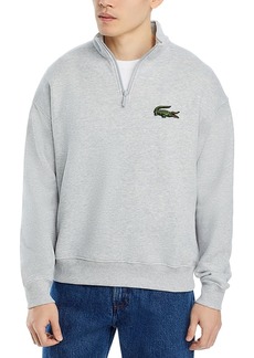 Lacoste Cotton Quarter Zip Logo Sweatshirt