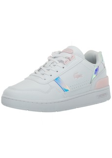 Lacoste Women's T-Clip Sneaker WHT/LT PNK