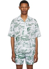 Lacoste Green & White Netflix Edition Printed Shirt