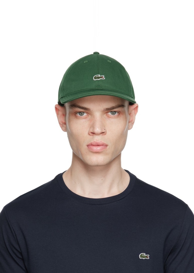 Lacoste Green Unisex Organic Cotton Twill Cap