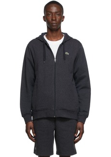 Lacoste Grey Cotton Hoodie