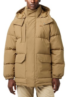 Lacoste Hooded Zip Down Puffer Jacket