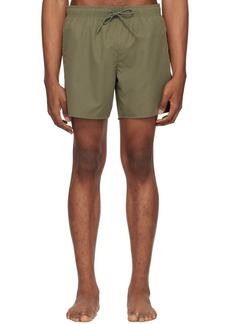 Lacoste Khaki Drawstring Swim Shorts