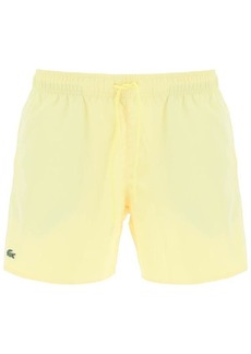 Lacoste logo patch swim shorts