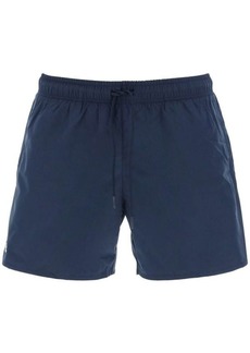 Lacoste logo patch swim shorts