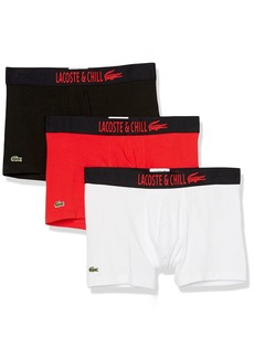 Lacoste Men's 3-Pack Netflix Boxer Shorts Black/Corrida-White