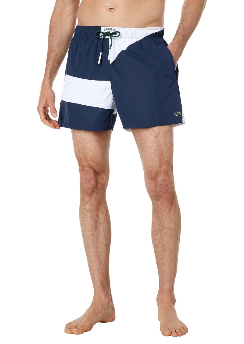 Lacoste Men's Standard All Over Print Swim Trunks  XL