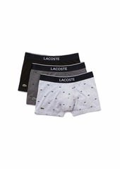 Lacoste Men's Casual Allover Croc 3 Pack Cotton Stretch Trunks