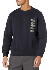 Lacoste Men's Classic Fit Crew Neck Timeline Croc Sweatshirt