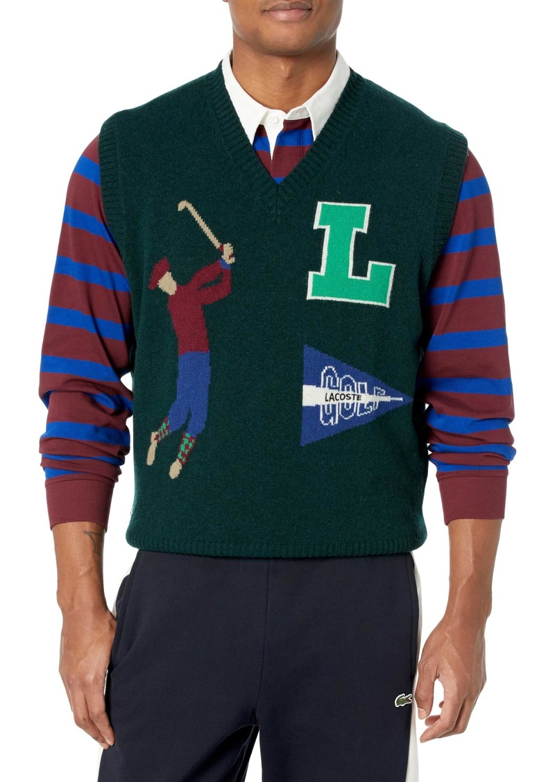 Lacoste Men's Classic Fit Sleeveless V-Neck Sweater Vest