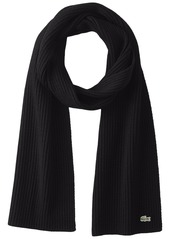 Lacoste Men's Classic Wool Ribbed Scarf