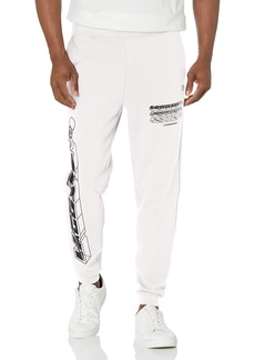Lacoste Men's Double Face Slim Track Pant Jogger with Adjustable Waist