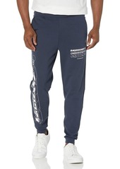 Lacoste Men's Double Face Slim Track Pant Jogger with Adjustable Waist