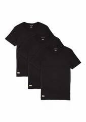 Lacoste Men's Essentials 3 Pack 100% Cotton Regular Fit Crew Neck T-Shirts black S