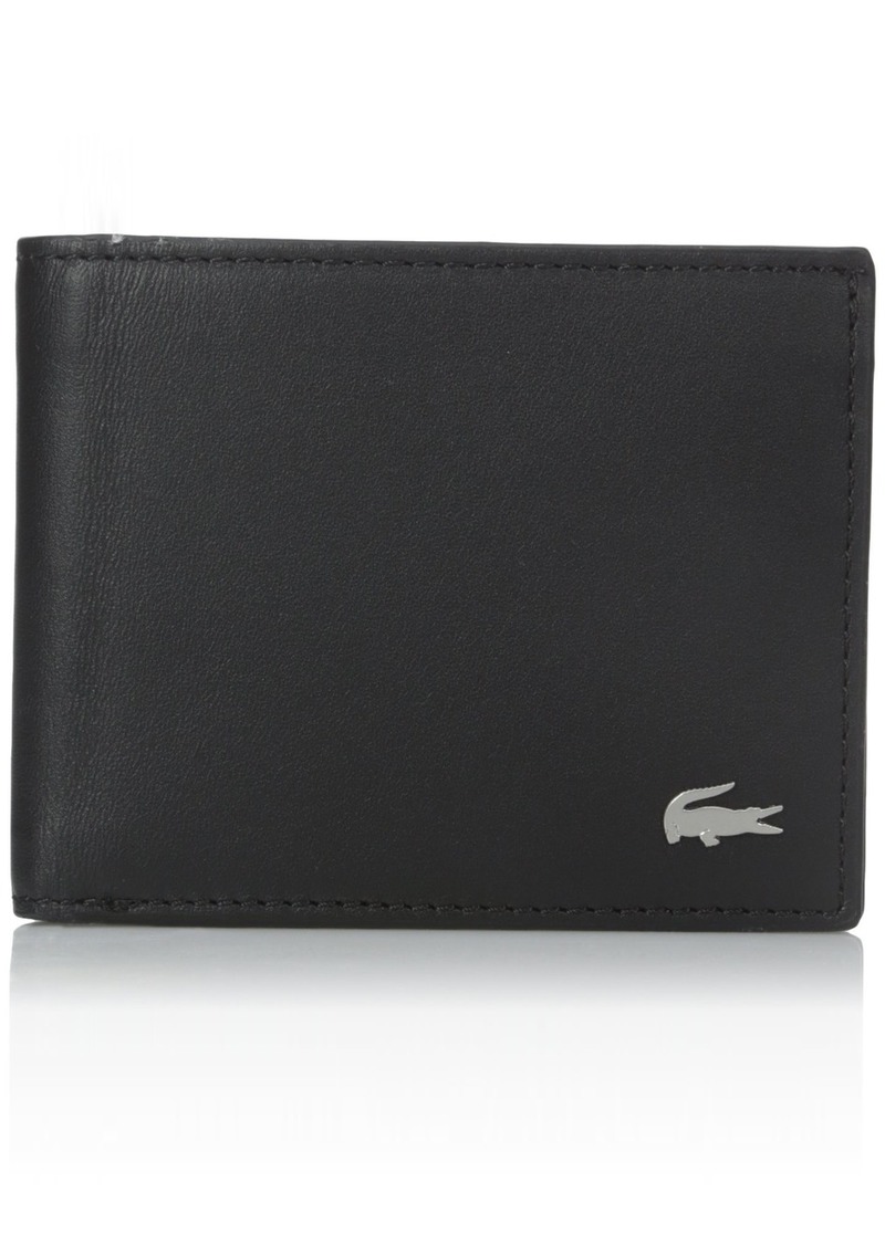 Lacoste mens Lacoste Men's Fitzgerald Leather Billfold With Id Card Holder Wallet   US
