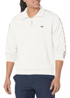 Lacoste Men's Graphic Taping Quarter Zip Sweatshirt