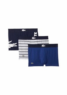 Lacoste Men's Iconic 3 Pack Cotton Stretch Fashion Trunks