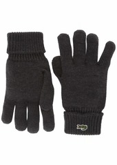Lacoste Mens Jersey Rib Wool Gloves Cold Weather Gloves  L