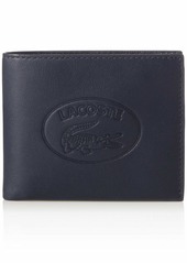 Lacoste Men's L.12.12 Leather Casual Small Billfold Wallet light adriatic blue ONE
