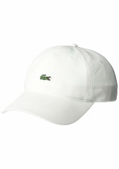 Lacoste mens Lacoste "Little Croc" Twill Adjustable Leather Strap Hat Cap   US