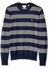 Lacoste Men's Long Sleeve Interlock Striped Sweater