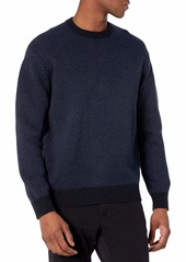 Lacoste Men's Long Sleeve Jacquard Wool Crewneck Sweater  L