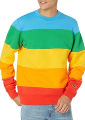 Lacoste Men's Long Sleeve Polaroid Colorblock Crewneck Sweatshirt Fiji/Malachite-Gypsum-Orpiment-Corrida 3XL