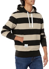 Lacoste Men's Long Sleeve Thick Striped Hooded Sweatshirt  S