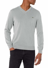 Lacoste Men's Long Sleeve V Neck Cotton Jersey Sweater  S