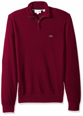 Lacoste Men's Long Sleeve Wool with 3/4 Zip  XXX-Large