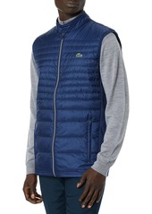 Lacoste Men's Mixed Media Vest with Down Padding inkwell/inkwell
