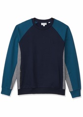 Lacoste Men's Motion Long Sleeve Quick Dry Sweatshirt Navy Blue/Nimbus-Legion Blue XL