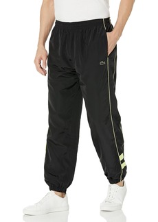 Lacoste Men's Piping Nylon Trackpant Black/LIMEIRA