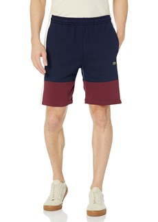 Lacoste Men's Regular Fit Adjustable Waist Color Blocked Shorts