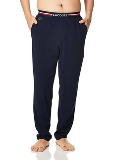 Lacoste Underwear Men's Semi Fancy Solid Jersey Cotton Pajama Pant  XL