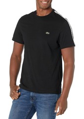 Lacoste mens Short Sleeve Crewneck T-shirt With Sleeve Taping T Shirt   US