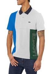 Lacoste mens Short Sleeve Colorblock Taping Regular Fit Polo Shirt   US