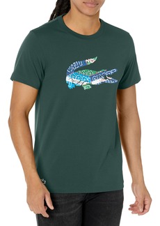 Lacoste Men's Short Sleeve Graphic Croc Print Ultra Dry T-Shirt