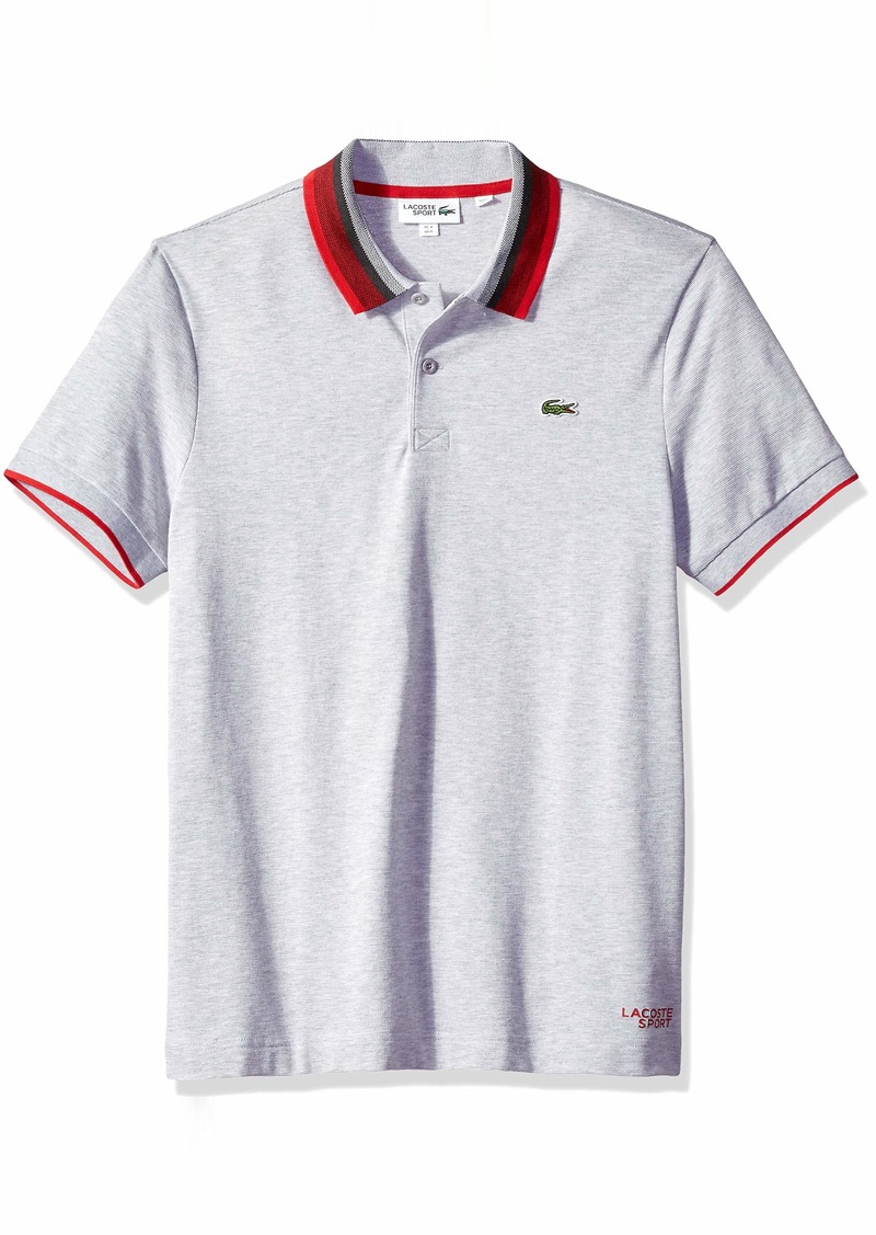 polo shirt with reflective stripes