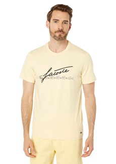 Lacoste Men's Short Sleeve Script T-Shirt Heather NAPOLITAIN 4XL