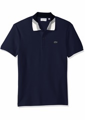 Lacoste Men's Short Sleeve Slim Fit Colorblock Collar Pique Polo